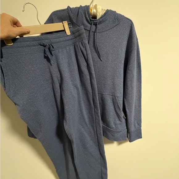 Champion Other - Champion Blue Knit Track Style Hoodie and Joggers Suit
